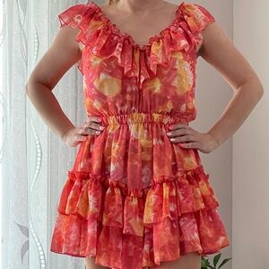 New multicolor mini dress